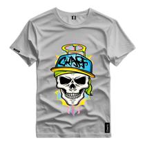 Camiseta Masculina Estampa Personalizada Caveira Style Ovest S tore Camisa Premium 100% Algodao