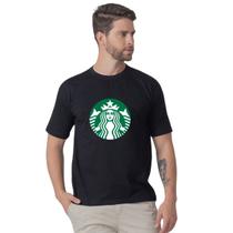 Camiseta Masculina Estampa Personalizada Starbucks Moda Design Exclusivo Algodão Estampa Premium