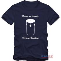 Camiseta Masculina Estampa Samba Percussão Tantã Algodão Confortável Manga Curta