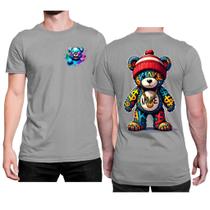Camiseta Masculina Estampa Urso Make Cores FC16 Personalizado Camisa Algodao Premium Basica e Leve