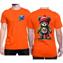 Camiseta Masculina Estampa Urso Make Cores FC16 Personalizado Camisa Algodao Premium Basica e Leve