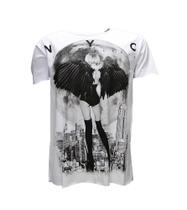 Camiseta Masculina Estampada Anjo New York - 100% Algodão Penteado Encorpado Premium - Nyc Camiseta Masculina Estampada Anjo New York - 100% Algodão Penteado Encorpado Premium - Nyc