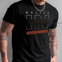 Camiseta Masculina Estampada Casual Algodão Belive