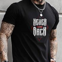 Camiseta Masculina Estampada Casual Algodão Never Back