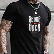 Camiseta Masculina Estampada Casual Algodão Never Back