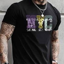 Camiseta Masculina Estampada Casual Algodão NYC