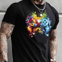 Camiseta Masculina Estampada Casual Algodão Vídeo Game