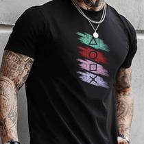 Camiseta Masculina Estampada Casual Algodão Vídeo Game