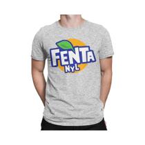 Camiseta Masculina Estampada De Algodão Puro Com Gola Redonda E Manga Curta F-Fenta NYL