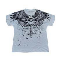 Camiseta Masculina Estampada Em 3D Estilo Retrô Punk Hip Hop Confortável E Respirável Verão 2025