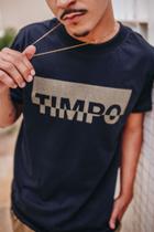 Camiseta masculina estampada faixa dourada - timpo