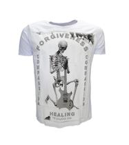 Camiseta Masculina Estampada Rock Caveira Guitarra - 100% Algodão Penteado Premium - Forgiveness Camiseta Masculina Estampada Rock Caveira Guitarra - 100% Algodão Penteado Premium - Forgiveness