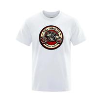 Camiseta Masculina Estampada Rockabilly Biker Full Throttle Manga Curta Solta De Algodão Moda Verão Camiseta Masculina Estampada Rockabilly Biker Full Throttle Manga Curta Solta De Algodão Moda Verão