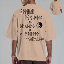Camiseta Masculina Estampada Sonha Pequeno 454 Algodão Moda Minimalista Street Underground Street