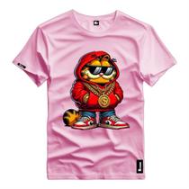 Camiseta Masculina Estampado Garfield Estiloso Gato Camisa Masculino Varias Cores