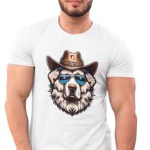Camiseta Masculina Estilo Street Estampada Cartoon Cowboy Cachorro Manga Curta Algodão Premium GuGi Camiseta Masculina Estilo Street Estampada Cartoon Cowboy Cachorro Manga Curta Algodão Premium GuGi