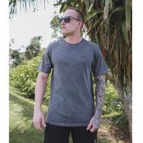 Camiseta Masculina Estonada Básica Gola Redonda 100% Algodão