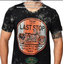 camiseta masculina estonada LAST STOP