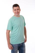 Camiseta Masculina Estonada Verde Água Estampa Rico Sublime Lateral Camiseta Masculina Estonada Verde Água Estampa Rico Sublime Lateral