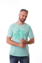 Camiseta Masculina Estonada Verde Água Estampa Sublime Tropical Camiseta Masculina Estonada Verde Água Estampa Sublime Tropical