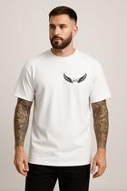 Camiseta Masculina Faith Asas Estampa Pequena Algodão Premium Oferta Envio Rápido Camisa Conforto Leve Regular