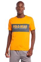 Camiseta Masculina Faixa Metasports Polo Wear Laranja Médio