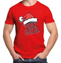 Camiseta Masculina Feliz Natal Com Gorro Camisa Final De Ano