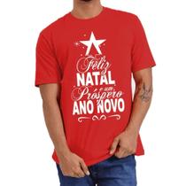 Camiseta Masculina Feliz Natal E Um Próspero Ano Novo Camisa De Algodão