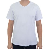 Camiseta Masculina Fico Gola V Branca - 00821