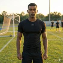 Camiseta Masculina Fila Running BIOTECH Preto Camiseta Masculina Fila Running BIOTECH Preto