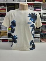 Camiseta Masculina flores lateral