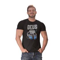 Camiseta Masculina Fone Deus Preta Camiseta Masculina Fone Deus Preta