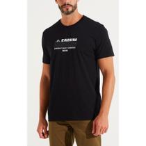 Camiseta Masculina Forum Original Slim Preto Estampada Com Logo Casual E Versátil