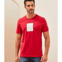 Camiseta Masculina Forum Original Vermelho Manga Curta Com Logo Casual E Moderna