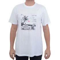 Camiseta Masculina Freesurf MC Beach Branca - 11040
