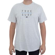Camiseta Masculina Freesurf MC Dash Branco Mescla - 11040