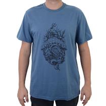Camiseta Masculina Freesurf Tattoo Azul - 110407 - Free Surf