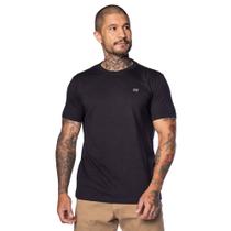 Camiseta Masculina Gangster Manga Curta Com Textura Preto