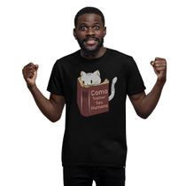 Camiseta Masculina Gato Como Treinar Seu Humano Camiseta Masculina Gato Como Treinar Seu Humano