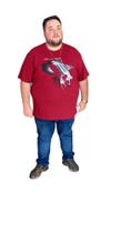 Camiseta Masculina Gola Careca Plus Size 100% Algodão