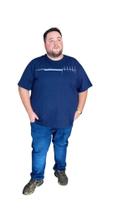 Camiseta Masculina Gola Careca Plus Size 100% Algodão