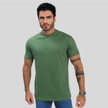 Camiseta Masculina Gola Média Algodão Premium Slim Básica Elegante Casual Atemporal Confortável