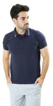 Camiseta Masculina Gola Polo Azul Marinho Piquet Gold Com Elastano Camiseta Masculina Gola Polo Azul Marinho Piquet Gold Com Elastano