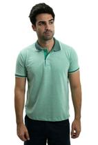 Camiseta Masculina Gola Polo Ixória Piquet Binado Verde Marca Luxo