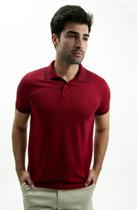 Camiseta Masculina Gola Polo Ixória Piquet Vermelha Luxo Camiseta Masculina Gola Polo Ixória Piquet Vermelha Luxo