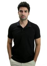 Camiseta Masculina Gola Polo Ixória Preta Piquet Luxo Camiseta Masculina Gola Polo Ixória Preta Piquet Luxo