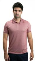 Camiseta Masculina Gola Polo Ixória Rosa Prime Viscose Luxo