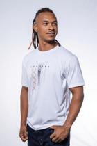Camiseta Masculina Gola Redonda Estampada Branca