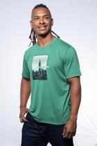 Camiseta Masculina Gola Redonda Estampada Verde