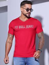 Camiseta Masculina Gola V Pit Bull Jeans 83825